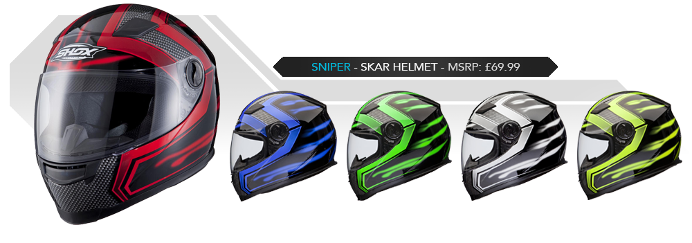 Shox Sniper Spear Motorcycle Helmet 